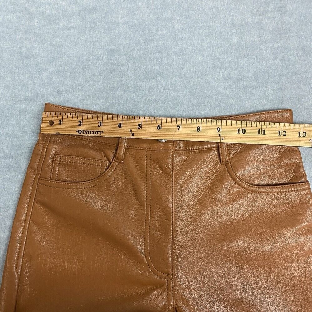 Aritzia Wilfred Women 2 Melina High Waisted Vegan Leather Pant Academia Spring - Picture 7 of 15
